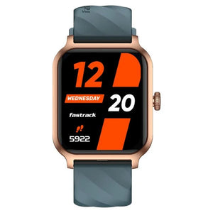 Fastrack Rave FX2 with 4.64 cm UltraVU HD Display, SingleSync BT Calling, Functional Crown with Teal Strap 38138pp03 - KRISHNA WATCH COMPANY