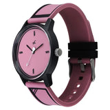 Fastrack Zine Quartz Analog Pink Dial Pink Silicone Strap Watch For Guys 38145pp06w