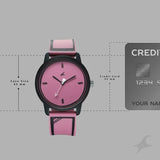 Fastrack Zine Quartz Analog Pink Dial Pink Silicone Strap Watch For Guys 38145pp06w