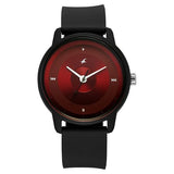 Fastrack Y2K Analog with Deep Maroon Dial Silicon Strap Watch for Guys - 38145PP09W