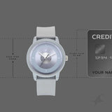 Fastrack Y2K Analog with Icy Blue Dial Silicon Strap Watch for Guys - 38145PP12W