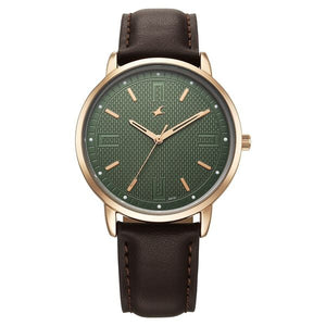 Fastrack Stunners X Quartz Analog Green Dial Watch For Guys - 38159WL01 - KRISHNA WATCH COMPANY