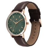 Fastrack Stunners X Quartz Analog Green Dial Leather Strap Watch For Guys 38159wl01