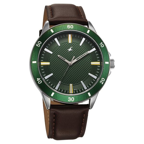 Fastrack Stunners X Quartz Analog Green Dial For Guys - 38160SL02 - KRISHNA WATCH COMPANY