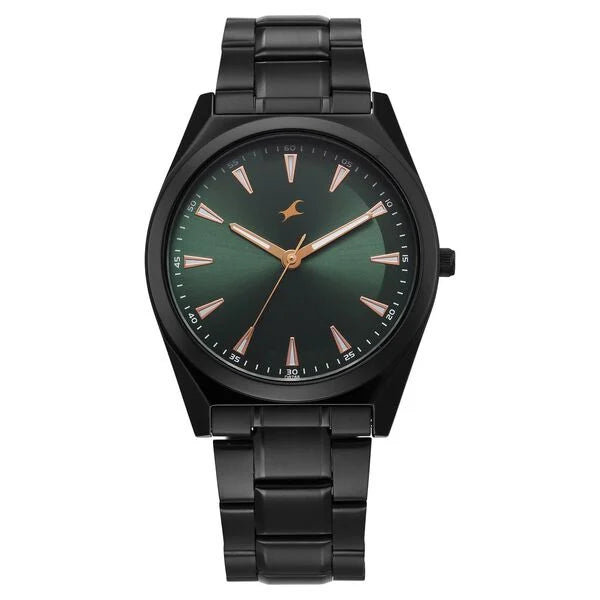 Fastrack Stunners X Quartz Analog Green Dial Watch For Guys - 38162NM01