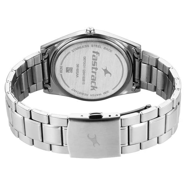 Fastrack Stunners X Quartz Analog Maroon Dial Stainless Steel Strap Watch For Guys 38162sm01