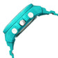 Fastrack Streetstyle Silver Dial Teal PU Strap Watch For Guys 38171pp02