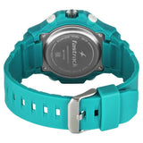 Fastrack Streetstyle Silver Dial Teal PU Strap Watch For Guys 38171pp02 - KRISHNA WATCH COMPANY