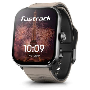 Fastrack MYND - 4.9 cm AMOLED Display, Offline Voice Commands, AI Watchface, AI Chat, BT Calling IP68 Smartwatch 38184pp03k - KRISHNA WATCH COMPANY