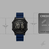 Fastrack StreetStyle Unisex Jet Blue Digital Watch - 38200PP05