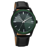 Fastrack Stunners Quartz Analog Green Dial Black Leather Strap Watch For Guys - 38215KL01