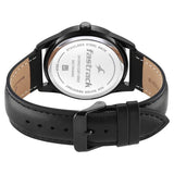Fastrack Stunners Quartz Analog Green Dial Black Leather Strap Watch For Guys - 38215KL01