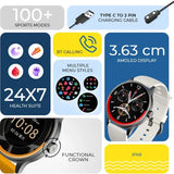 Fastrack Smart Jupiter R3 Pro 3.63 cm AMOLED Smartwatch 338225PP04K
