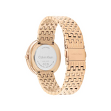 Calvin Klein Twisted Bezel Quartz White Round Dial Women's Watch - 25200322