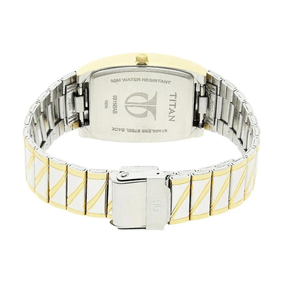 Titan Black Dial Silver Stainless Steel Strap Watch NN9315BM02 / 9315BM02