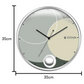 Titan Contemporary Round Pendulum Clock with a Metallic Finish and Silent Sweep - 35 cm x 35 cm (Medium)  W0069PP01