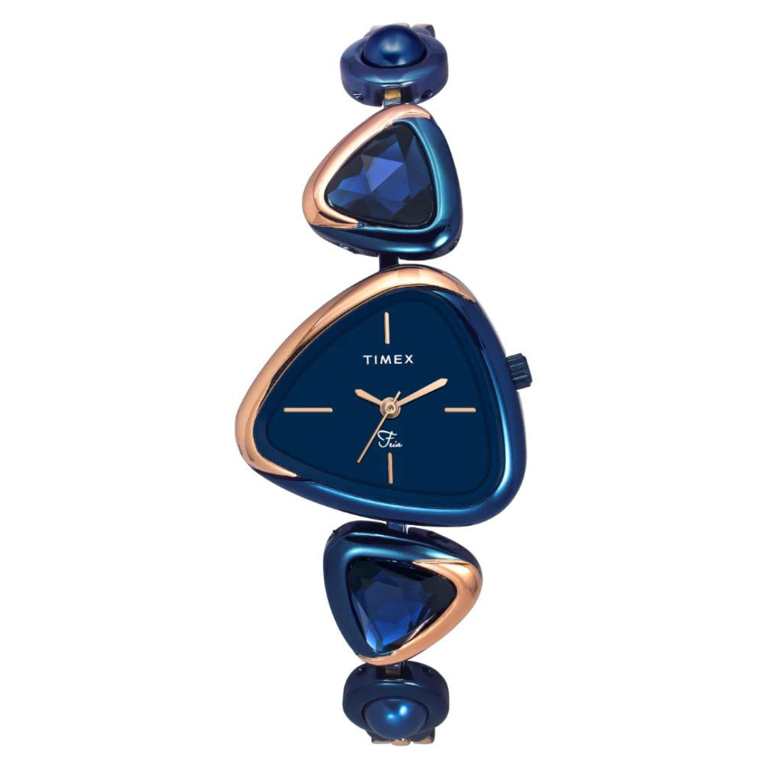Timex Women Blue Triangle Analog Dial Watch - TWEL17702