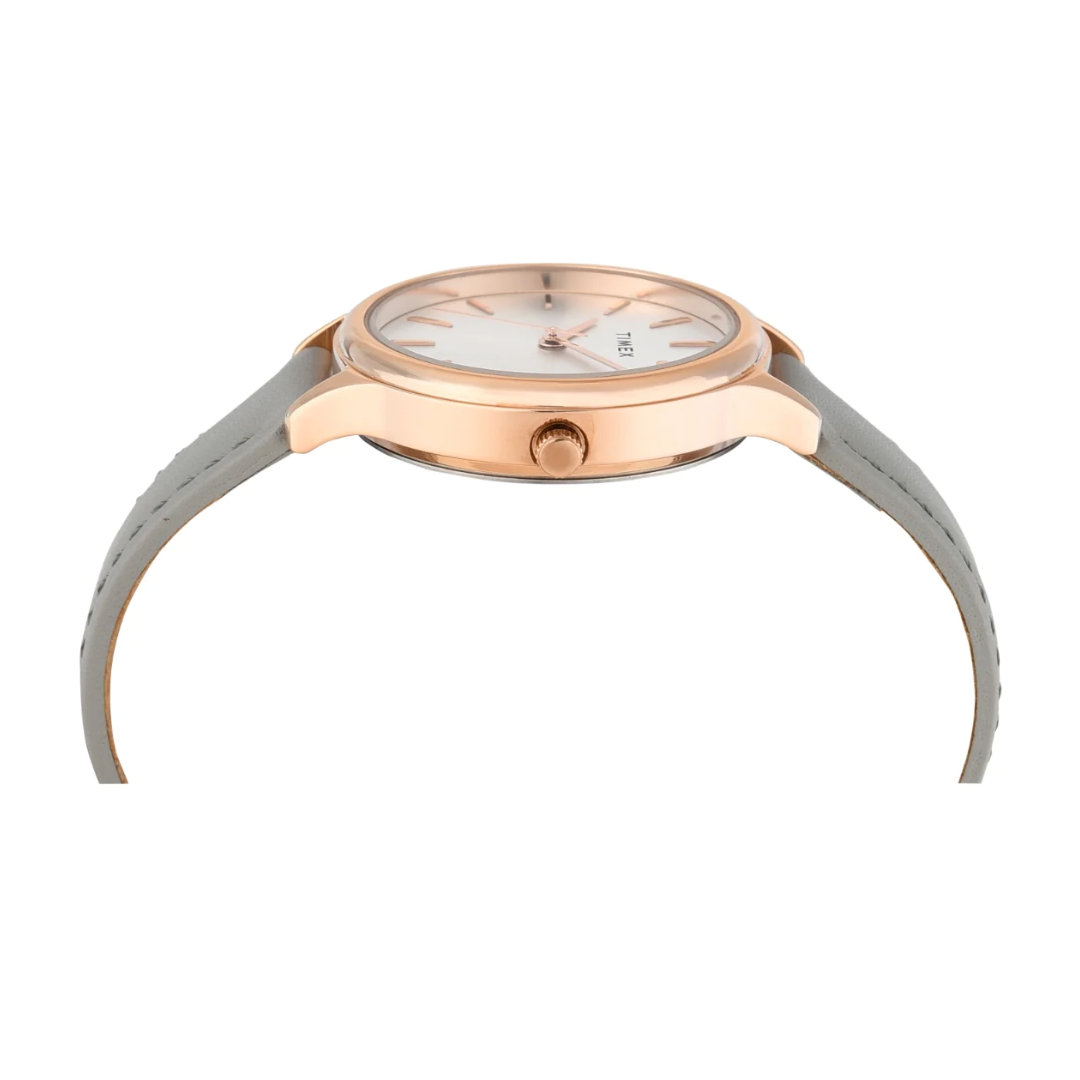 Timex Women Analaog Silver Round Brass Dial Watch- TWTL12104