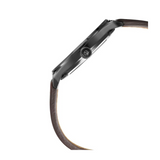 Titan Men's Minimalist Zen Watch Black: Sleek Leather Strap with Contrast Hands 1802NL01