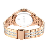 Titan Acetate Black Dial Analog with Day and Date Stainless Steel Strap Watch for Women 95186KM02