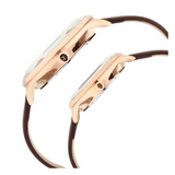 Titan Bandhan White Dial Quartz Multifunction Leather Strap watch for Couple 9400394203WL01