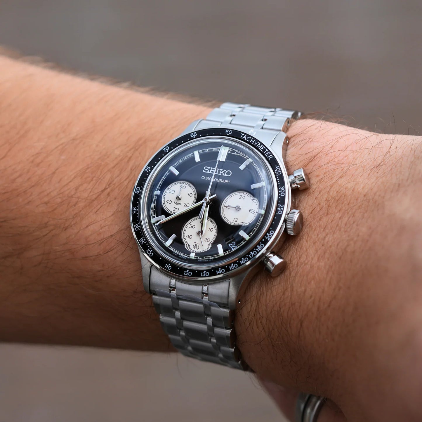 Seiko Men's watch SPORT quartz chronograph in steel SSB479P1