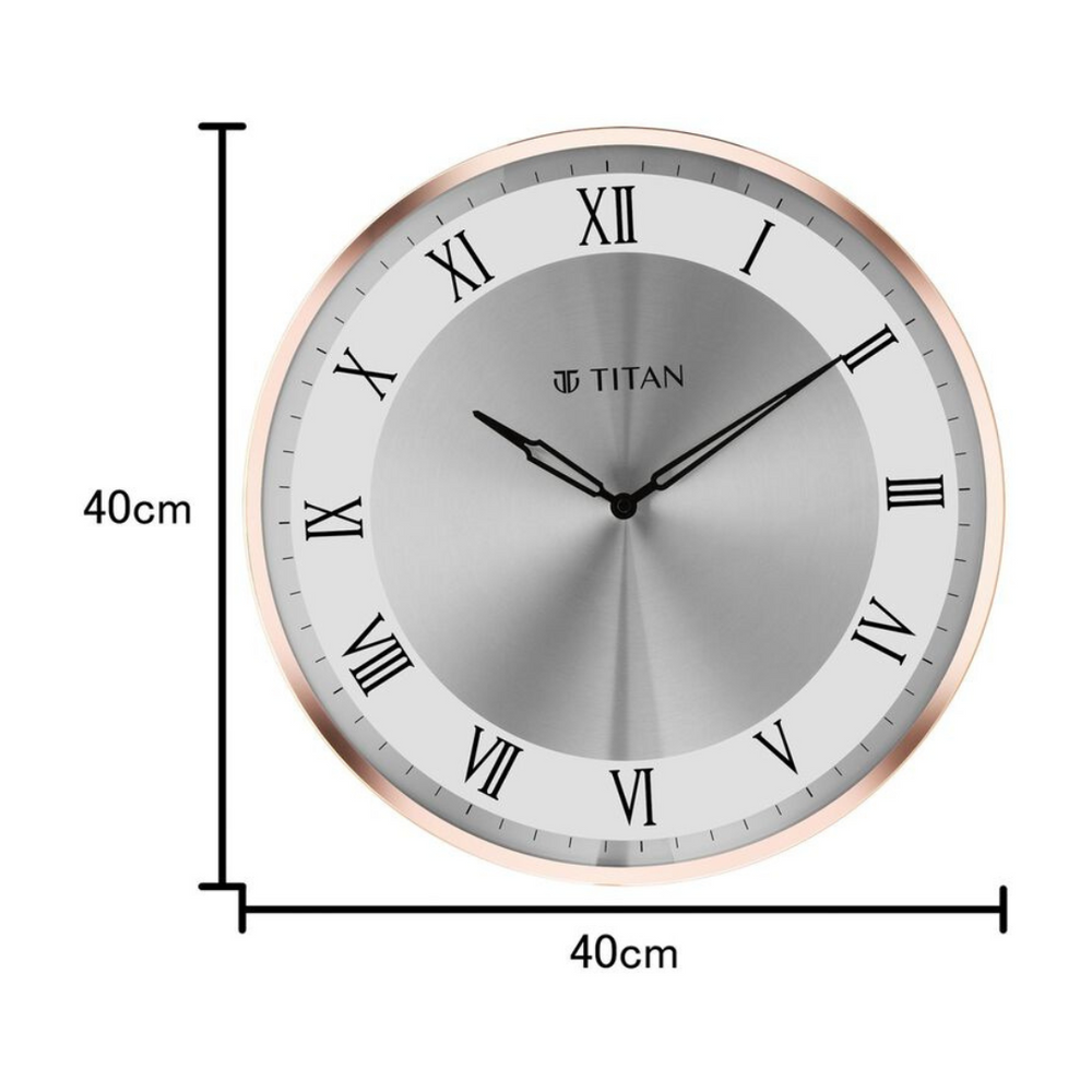 TITAN Classic Rose Gold Wall Clock - W0057MA01 - KRISHNA WATCH COMPANY