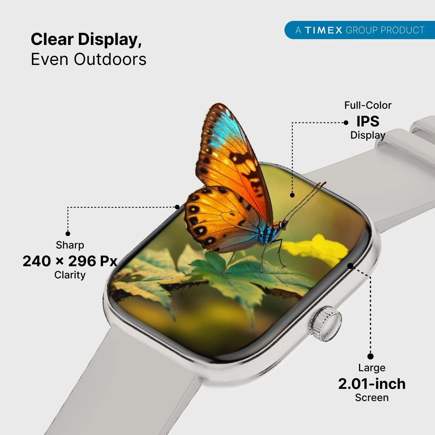 Timex iConnect Arc 2.01 inches (5.1 cm) Display with BT Calling Smartwatch For Unisex - TWIXW1402T - KRISHNA WATCH COMPANY