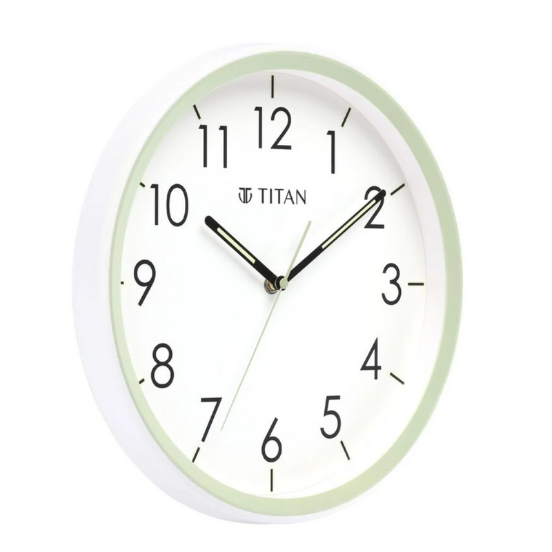 Titan  White-Lume Wall Clock: Stylish Nighttime Illumination W0055PA01
