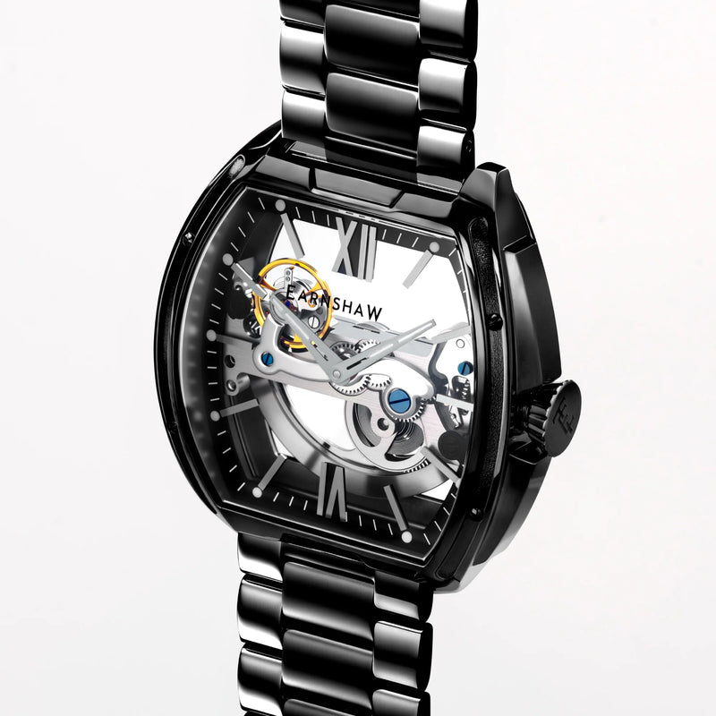 Earnshaw Knightsbridge Black Dial Men's Watch ES-8316-22 - KRISHNA WATCH COMPANY