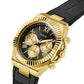 GUESS Mens Black Gold Tone Analog Watch GW0791G3