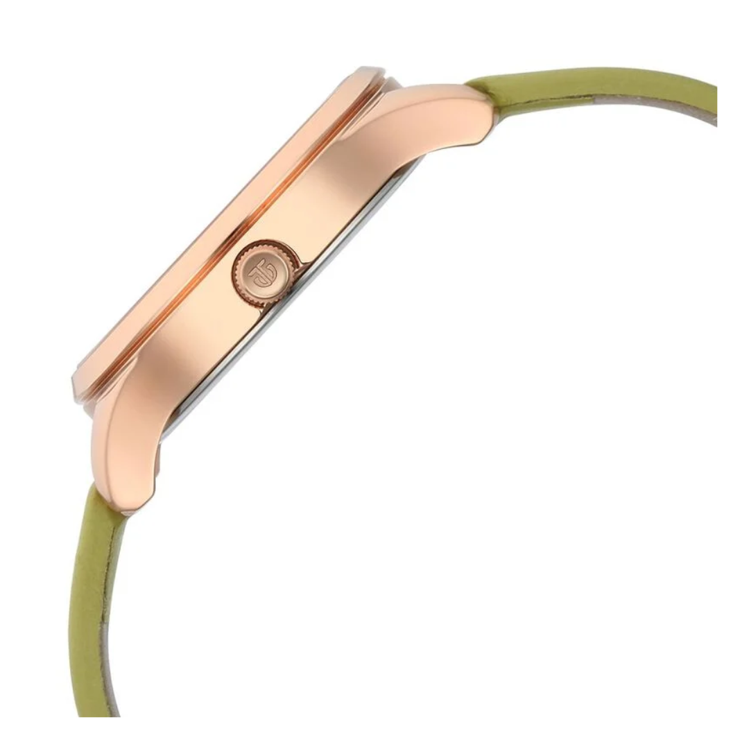Titan Workwear Green Leather Strap watch for Women 2649WL03