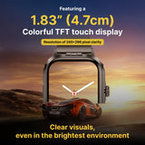 Timex iConnect Go+ 1.83"(4.64 cm) Display with Metallic Body and BT Calling Smartwatch For Unisex - TWIXW1002T