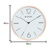 Titan Gold Wall Clock with Silent Sweep Technology - W0058MA01 - KRISHNA WATCH COMPANY