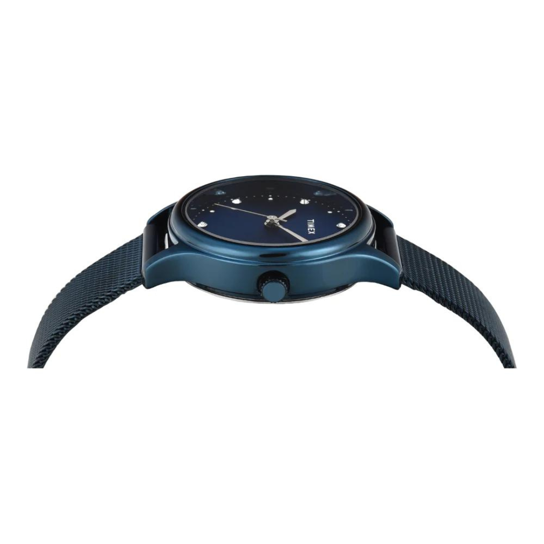 Timex Women Blue Round Analog Dial Watch- TW0TL8717