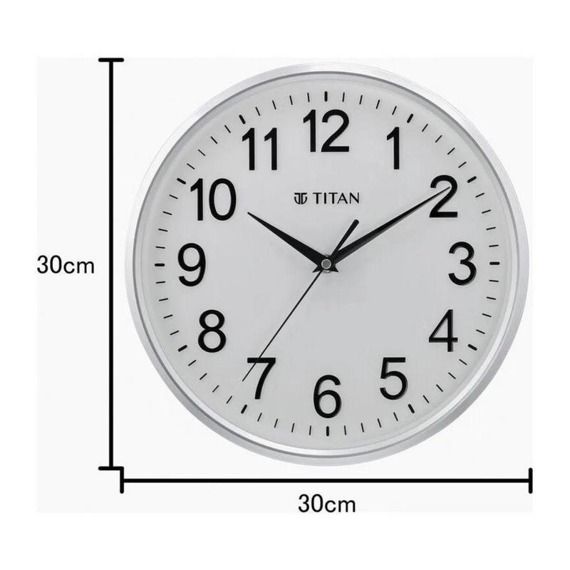 TITAN Wall Clock with Silent Sweep Technology - W0001PA01A - KRISHNA WATCH COMPANY