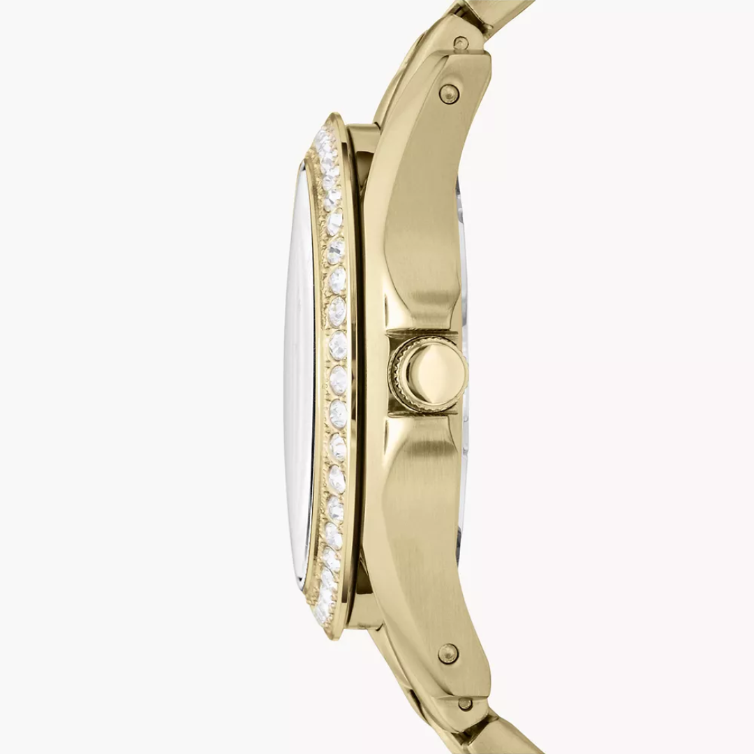 Riley Multifunction Gold-Tone Stainless Steel Watch ES3203