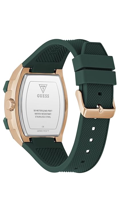 GUESS Rectangle 44mm Green Dial Analog Men Watch - GW0956G6