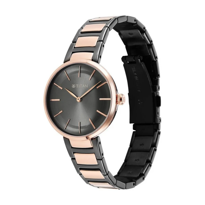 Titan Workwear Quartz Analog Anthracite Dial Watch for Women - 95183KM02 - KRISHNA WATCH COMPANY