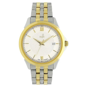 Xylys Swiss Analog with Date Two Toned Stainless Steel Strap White Dial Watch For Men 40020bm01e - KRISHNA WATCH COMPANY