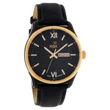 Xylys Swiss Analog with Day Date Black Leather Strap Black Dial Watch For Men 40023kl02e