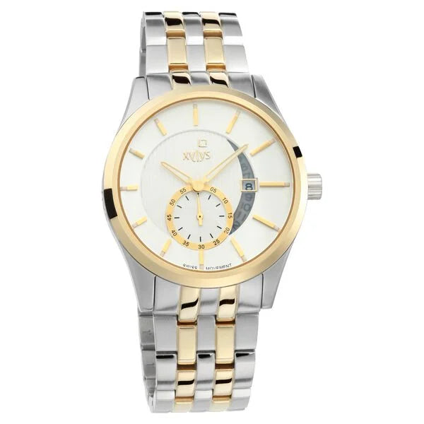 Xylys Offsets Swiss Analog Stainless Steel Silver Dial Watch for Men 40024bm01e