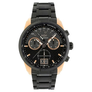 Xylys Quartz Chronograph Grey Dial Black Stainless Steel Strap Watch For Men 40027km02 - KRISHNA WATCH COMPANY