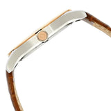 Xylys Swiss Analog with Date Brown Leather Strap Silver Dial Watch For Men 40037kl01e