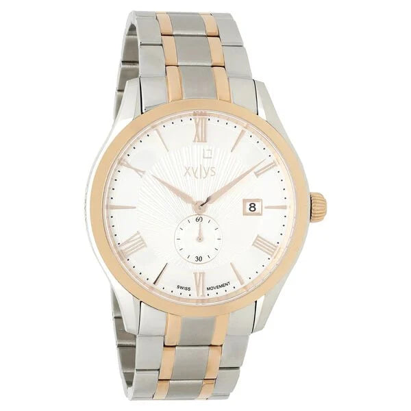 Xylys Swiss Analog Stainless Steel Silver Dial Watch for Men 40037km01e