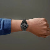 Xylys Swiss Analog Stainless Steel Black Dial Watch for Men 40037nm01e