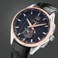 Xylys Swiss Chronograph Black Leather Strap and Dial Watch For Men 40043kl02