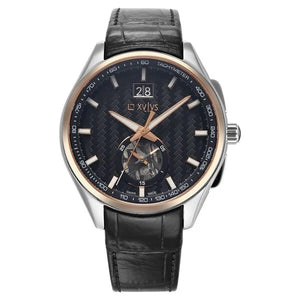 Xylys Swiss Chronograph Black Leather Strap and Dial Watch For Men 40043kl02 - KRISHNA WATCH COMPANY