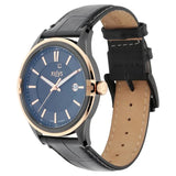 Xylys Swiss Analog Leather Strap Black Dial Watch for Men 40048kl02e