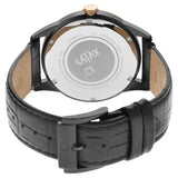 Xylys Swiss Analog Leather Strap Black Dial Watch for Men 40048kl02e